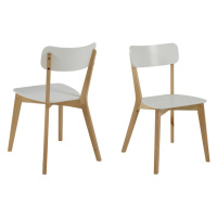 Dkton Designová jídelna židle Niecy bílá bříza