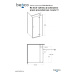 BESCO Obdélníkový sprchový kout PIXA 100 x 80 cm, bezrámový, zpevňující vzpěry, pravé dveře