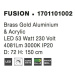 Nova Luce Futuristický LED lustr Fusion v nadčasových barvách - 720 x 1500 mm, 3000 K, zlato-bíl