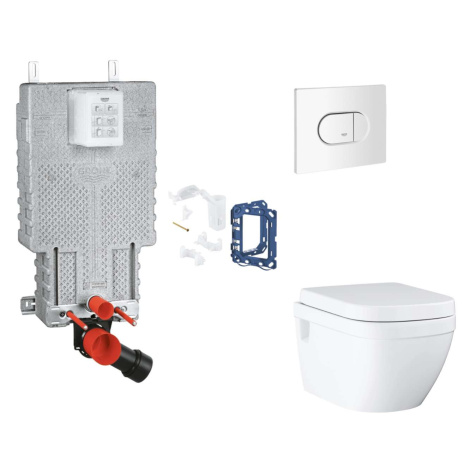 Grohe Uniset - Set předstěnové instalace, klozetu, sedátka SoftClose, tlačítka Arena Cosmopolita