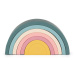 PETITE&MARS Hračka silikonová skládací  Rainbow Misty Green 12m+