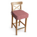 Dekoria Sedák na židli IKEA Ingolf - barová, červeno - bílá jemná kostka, barová židle Ingolf, Q