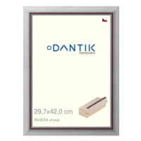 DANTIK rámeček 29,7 × 42, RIVIERA vínový plexi čiré