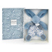 Plyšový zajíček na mazlení Bunny Comforter Blue Doudou et Compagnie v dárkovém balení modrý 18 c