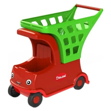 DOLONI - Dětské auto s košíkem zeleno-červené