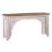 Estila Luxusní orientální konzolový stolek Keralia z mangového masivního dřeva v bílo-hnědém pro
