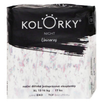 KOLORKY Night jednorožci XL 12-16 kg noční jednorázové eko plenky  17 ks