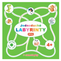 Jednoduché labyrinty - zelený sešit + samolepky