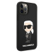 Zadní kryt Karl Lagerfeld Liquid Silicone Ikonik NFT pro Apple iPhone 12/12 Pro, black