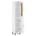 vidaXL Skříň highboard bílá s vysokým leskem 34,5x34x180 cm kompozit