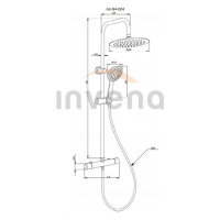 INVENA Sprchový sloup s termostatickou baterií MUSTA AU-84-004-X