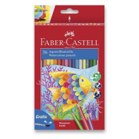 Akvarelové pastelky Faber-Castell 36 barev + štětec Faber-Castell