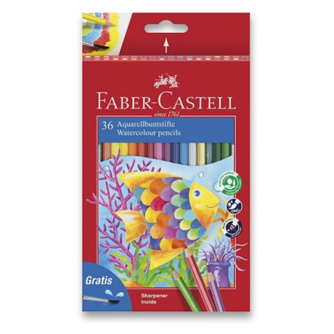 Akvarelové pastelky Faber-Castell 36 barev + štětec Faber-Castell