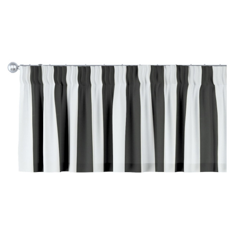 Dekoria Lambrekin na řasící pásce, pruhy černo-bílé, 130 x 40 cm, Vintage 70's, 137-53