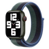 Apple Watch provlékací sportovní řemínek 41/40/38mm temně inkoustový / eukalyptově zelený