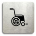Accept Piktogram "invalidní vozík" (80 × 80 mm) (stříbrná tabulka - černý tisk bez rámečku)