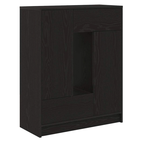 vidaXL Příborník se zásuvkami a dvířky Dub černý 73x31x90 cm