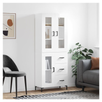 vidaXL Skříň highboard lesklá bílá 69,5 x 34 x 180 cm kompozitní dřevo