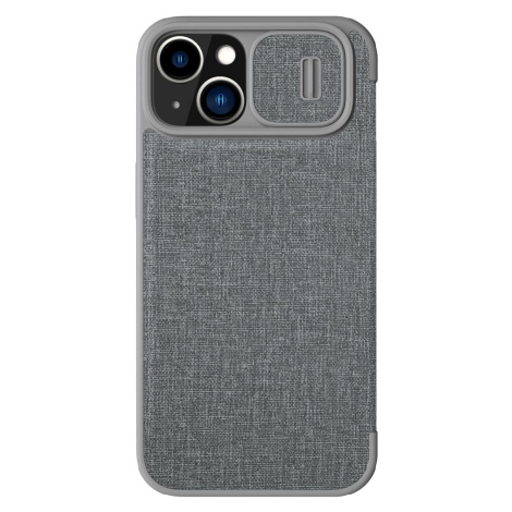 Nillkin Qin Cloth PRO knížkové pouzdro na iPhone 14 6.1" Gray