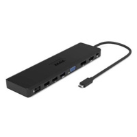 PORT CONNECT Dokovací stanice 11v1, 1x4K, RJ45,HDMI,Display Port,VGA,USB-C 100W, 4xUSB-A,micro/S