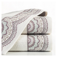 Bavlněný froté ručník s bordurou OLIVIA 50x90 cm, krémová, 450 gr Mybesthome Varianta: ručník - 