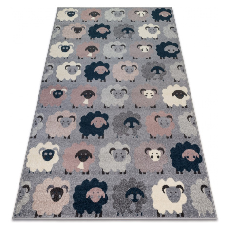 Dywany Lusczow Dětský koberec Sheep šedý