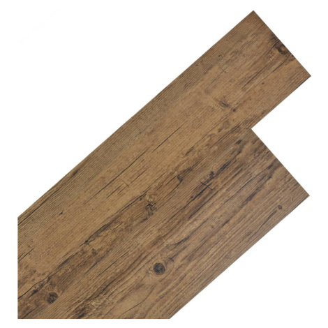 vidaXL Samolepicí podlahová krytina PVC 5,21 m² 2 mm ořechově hnědá