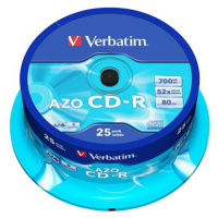 VERBATIM CD-R AZO 700MB, 52x, spindle 25 ks