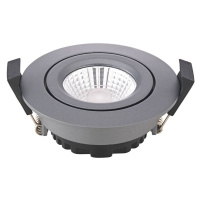 Sigor LED bodový podhled Diled, Ø 8,5 cm 6W Dim-To-Warm antracitová