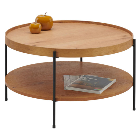 Hom`in KONFERENČNÍ STOLEK, černá, barvy dubu, dřevo, kompozitní dřevo, 80/80/45 cm