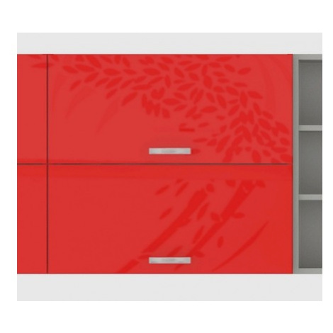 Horní kuchyňská skříňka Rose 80GU, 80 cm, červený lesk Asko