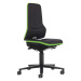 bimos Průmyslová otočná židle NEON ESD, kolečka, permanentní kontakt, látka, zelený flexibilní p