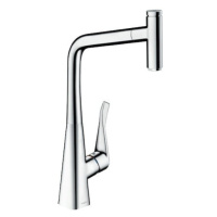 Dřezová baterie Hansgrohe Metris Select M71 s vytahovací sprškou chrom 14884000