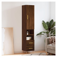 vidaXL Skříň highboard hnědý dub 34,5 x 34 x 180 cm kompozitní dřevo