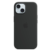 iPhone 15+ Silicone Case with MS - Black