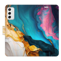 iSaprio Flip pouzdro Colourful Marble pro Samsung Galaxy M52 5G