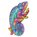 Unidragon Dřevěné puzzle Iridescent Chameleon 202 ks