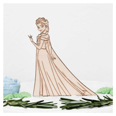 Dřevěná figurka do dortu - Elsa z pohádky Frozen DUBLEZ