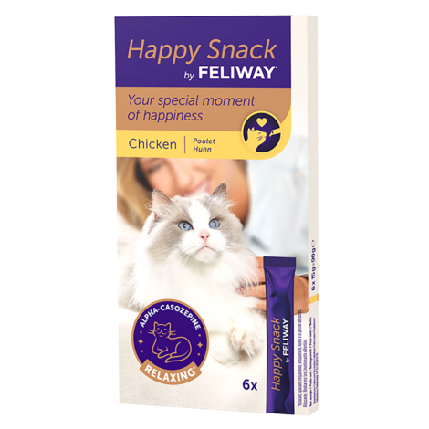 Feliway Happy Snack s kuřecím - 6 ks (cca 90 g)