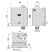 Alcadrain ASP3-KT Automatický splachovač WC s manuálním ovládáním kov, 12 V (napájení ze sítě)