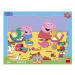 Puzzle 12 Peppa Pig si hraje deskové tvary