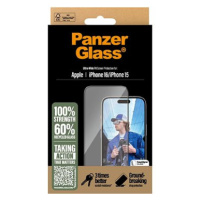 PanzerGlass Apple iPhone 16/15 s instalačním rámečkem