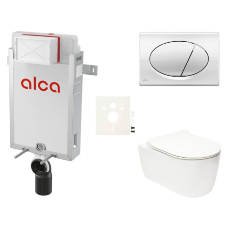 Cenově zvýhodněný závěsný WC set Alca k zazdění + WC Glacera Alfa SIKOAA2 Alcaplast