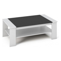 Konferenční stolek, dtd laminovaná / abs hrany, bílá / černá, baker