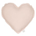 Cotton &amp; Sweets Mini lněný polštář srdce pudrově růžová 28 cm