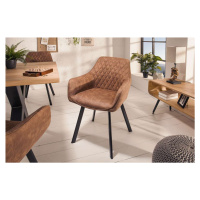 LuxD Designová židle Francesca, světlehnědá