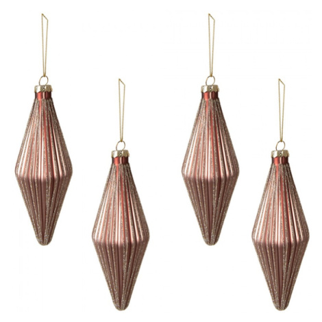 Růžové vánoční dekorace