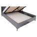 Manželská postel 160x200cm eliot - šedá/dub estana