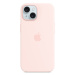 iPhone 15+ Silicone Case with MS - Light Pink