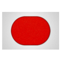 Kusový červený koberec Eton ovál